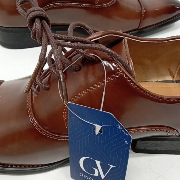 Gino Rossi Men's Classic Tan Leather Oxfords - Picture 8 of 8